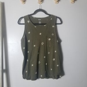 SONOMA OLIVE WITH TAN STARS TANK SIZE LARGE
